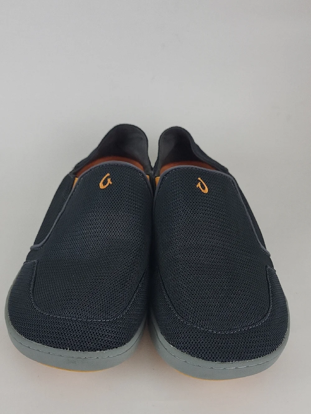 Olukai Nohea Mesh Shoes Men's 10.5 Gray Slip On Moc Boat Loafers Sneakers